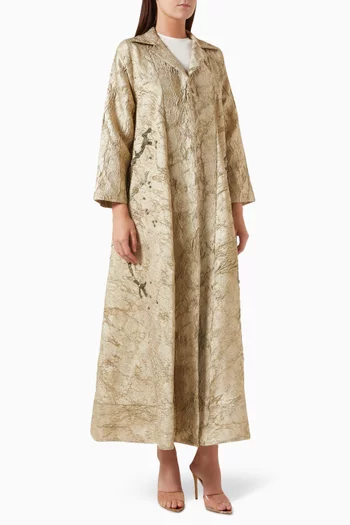 Embellished Abaya in Brocade