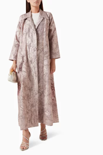 Embellished Abaya in Brocade