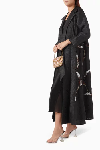 Embellished Abaya in Brocade