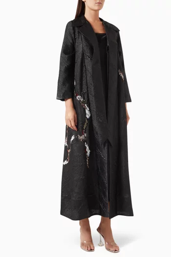 Embellished Abaya in Brocade