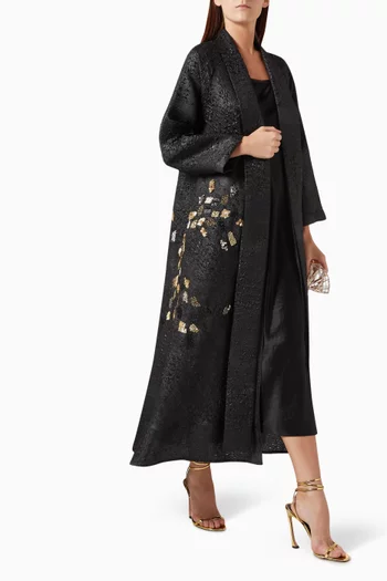 Embellished Event Abaya in Brocade