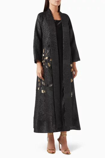 Embellished Event Abaya in Brocade