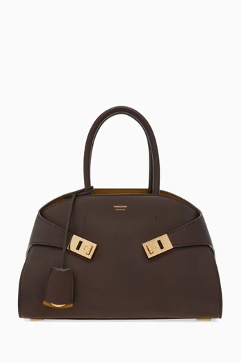 Small Hug Top Handle Bag in leather