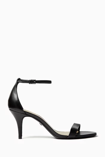 صندل جيزيل بكعب 75 مم جلد نابا