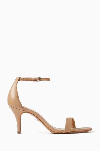 صندل جيزيل بكعب 75 مم جلد نابا