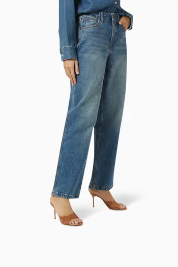 حذاء لينا مفتوح بكعب 90 مم فينيل