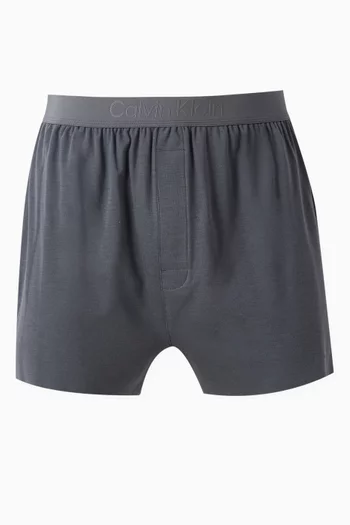 Buy Calvin Klein Grey Logo Boxer Shorts in Cotton blend For Men Online Ounass Bahrain
