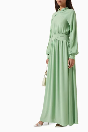 Cape & Belted Dress Set