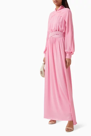 Cape & Belted Dress Set
