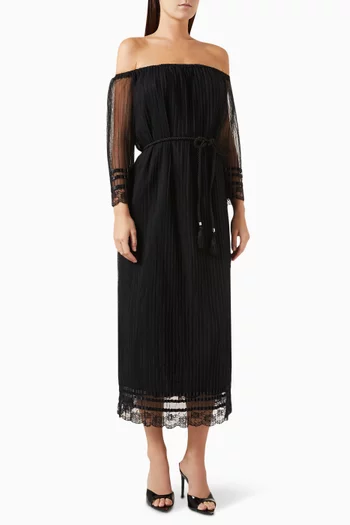 Off-shoulder Midi Dress