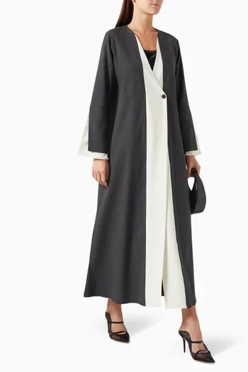 Two-tone Coat Style Abaya