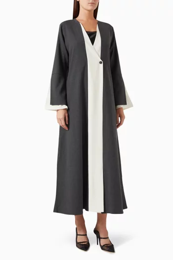 Two-tone Coat Style Abaya