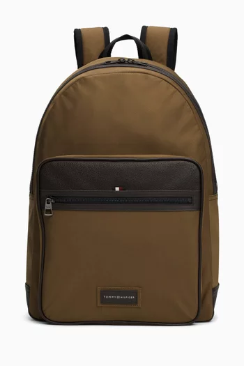 Buy Tommy Hilfiger Brown Casual Logo Patch Dome Backpack For Men Online Ounass Bahrain