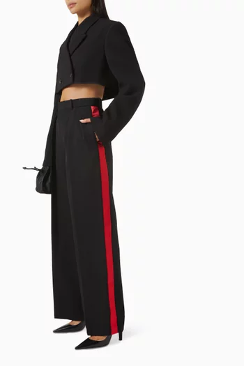 Low-rise Tuxedo Pants in Wool