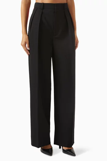 Low-rise Tuxedo Pants in Wool