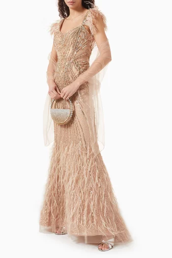 Bead-embellished Gown