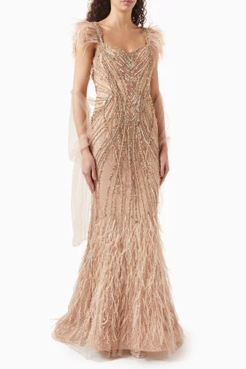 Bead-embellished Gown