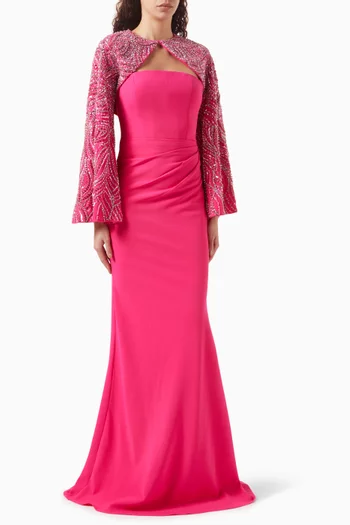 Embellished Bolero Gown