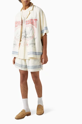 x Duke + Dexter Mountain Lion Resort Shorts in Ramie