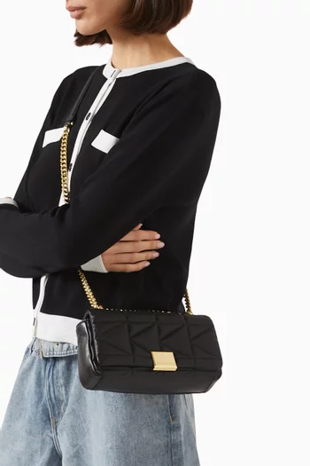 Small K/Kuilt Crossbody Bag in Leather
