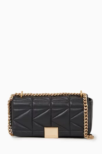 Small K/Kuilt Crossbody Bag in Leather