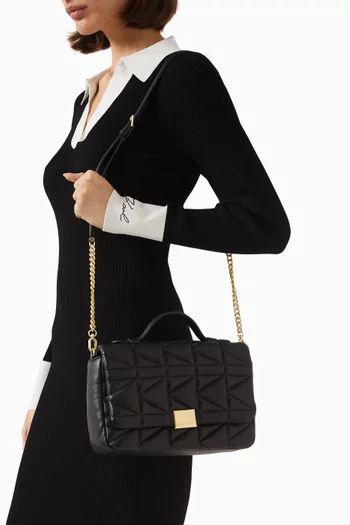 K/Kuilt Top-handle Bag in Leather