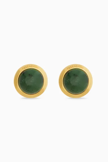 Stud Earrings in Brass