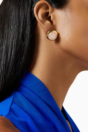 Stud Earrings in Brass