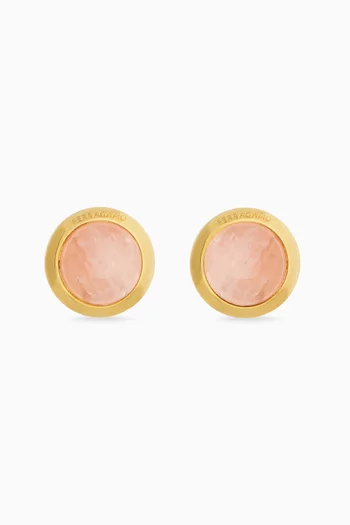 Stud Earrings in Brass