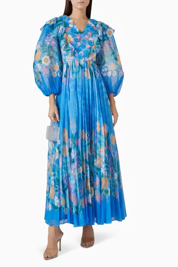 Daphne Puff-sleeve Maxi Dress