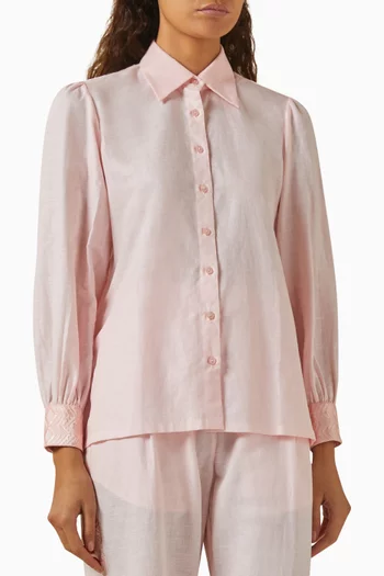 Embroidered Shirt in Linen