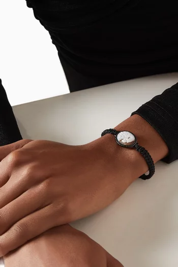 Eagle Cameo & Crystal Bracelet in Sterling Silver