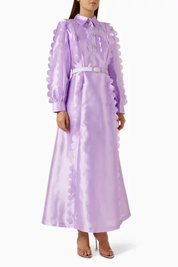 فستان كارتر طويل بجزء دانتيل ستان