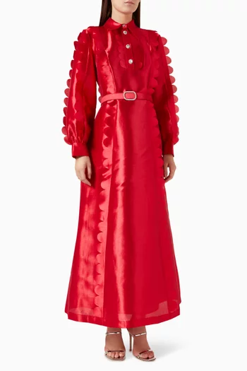 فستان كارتر طويل بجزء دانتيل ستان