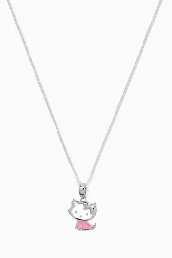 Cleo Kitty Necklace in Sterling Silver