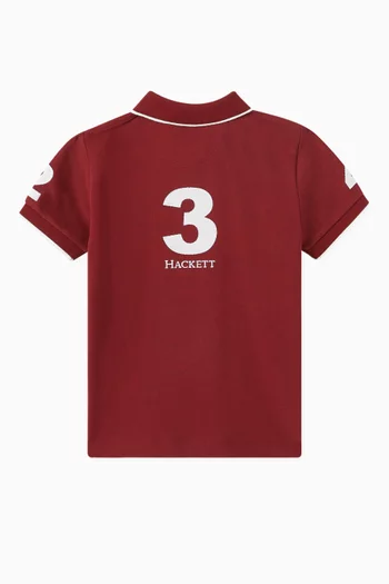Embroidered Heritage Polo T-shirt in Cotton
