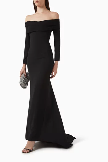 Lyla Strapless Gown in Crepe