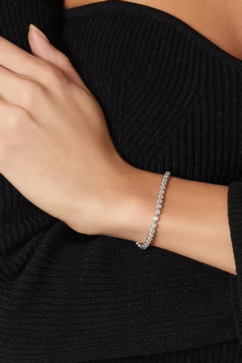 Tennis Bracelet in Rhodium-plated Recycled Sterling Silver