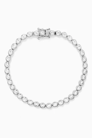 Tennis Bracelet in Rhodium-plated Recycled Sterling Silver