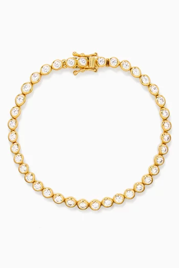 Tennis Bracelet in 18kt Recycled Gold-plated Vermeil