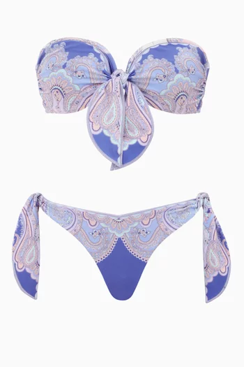 Maxine Scarf-tie Bikini Set in Stretch Nylon