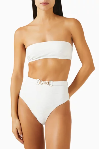 Maxine Bandeau Bikini Set in Stretch Nylon