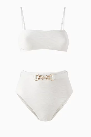 Maxine Bandeau Bikini Set in Stretch Nylon