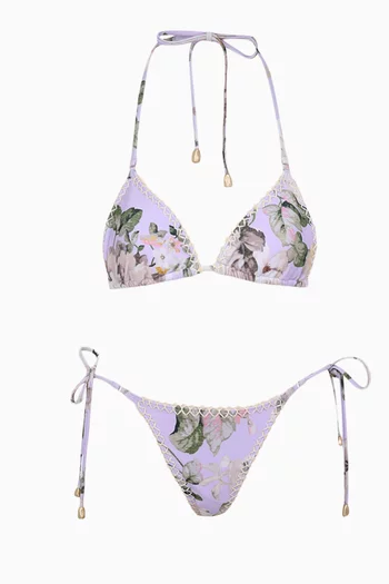 Acacia Crochet Edge Bikini Set in Lycra