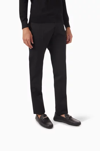 Pilot Driver Loafers in Grained Leather