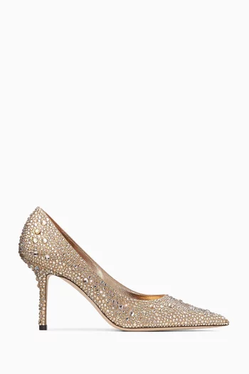 Love 85 Crystal-embellished Pumps in Satin