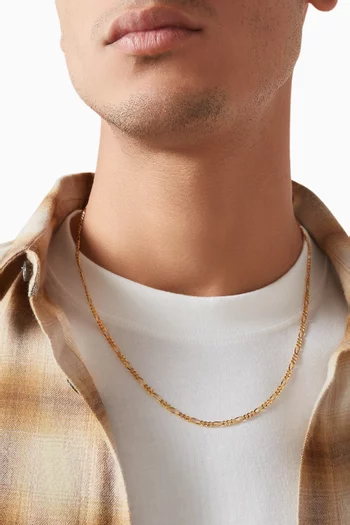 Figaro Chain Necklace in 14kt Gold Vermeil