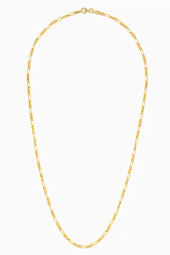 Figaro Chain Necklace in 14kt Gold Vermeil