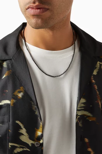 Kato Onyx Necklace in Sterling Silver