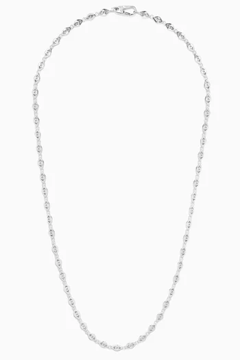 Mati Eye Chain Necklace in Sterling Silver